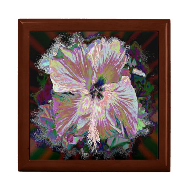 Tile Gift Box - Iridescent Hibiscus (Front)