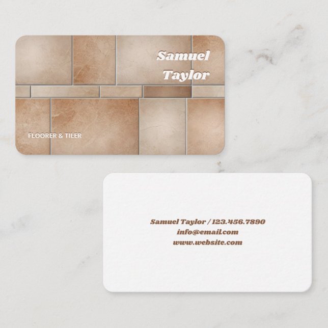 Tile Installer Business Card (Front/Back)