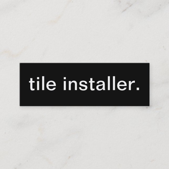 Tile Installer Business Card (Front)