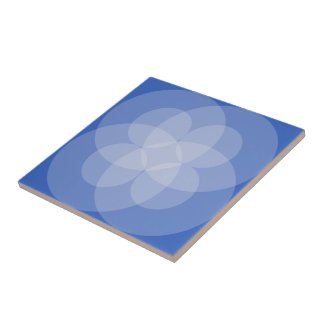 Tile - Intersecting Circles in Shades of Blue