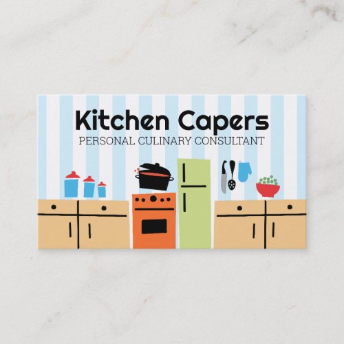tile kitchen cooking tomato sauce business cards