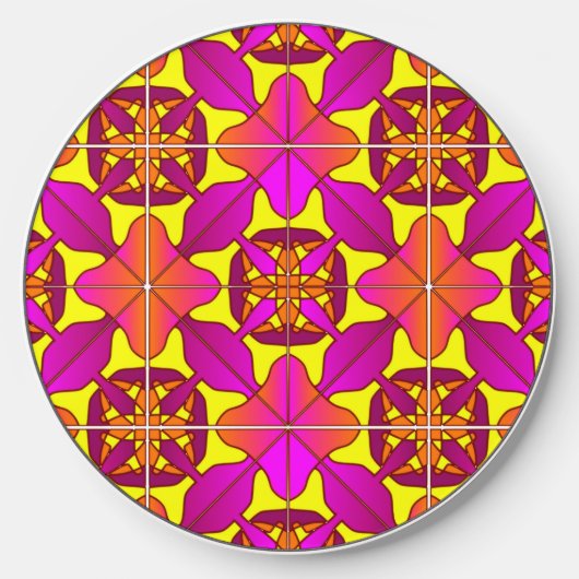 tile lemon & purple-pinks Custom Wireless Charger (Front)