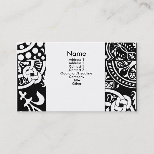Customizable tile ornaments business card templates
