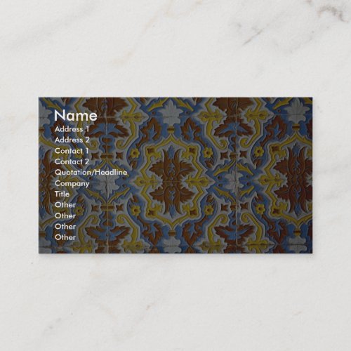 Tile pattern business card templates