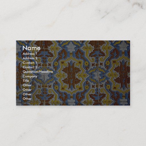 Customizable Tile pattern business card templates