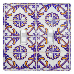 Tile pattern close-up, Portugal Light Switch Cover
