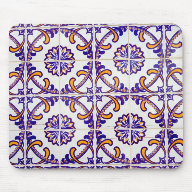 Tile pattern close-up, Portugal Mouse Pad (Front)