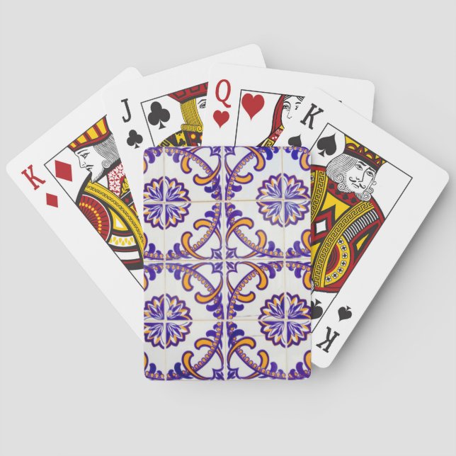Tile pattern close-up, Portugal Poker Cards (Back)
