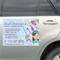 Tile Pattern Lady Cleaning Maid Services