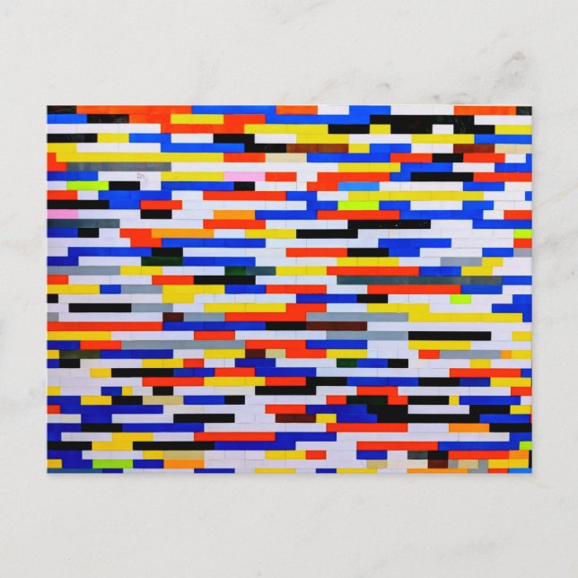 Tile Primary Color Building Blocks Postcard (Front)