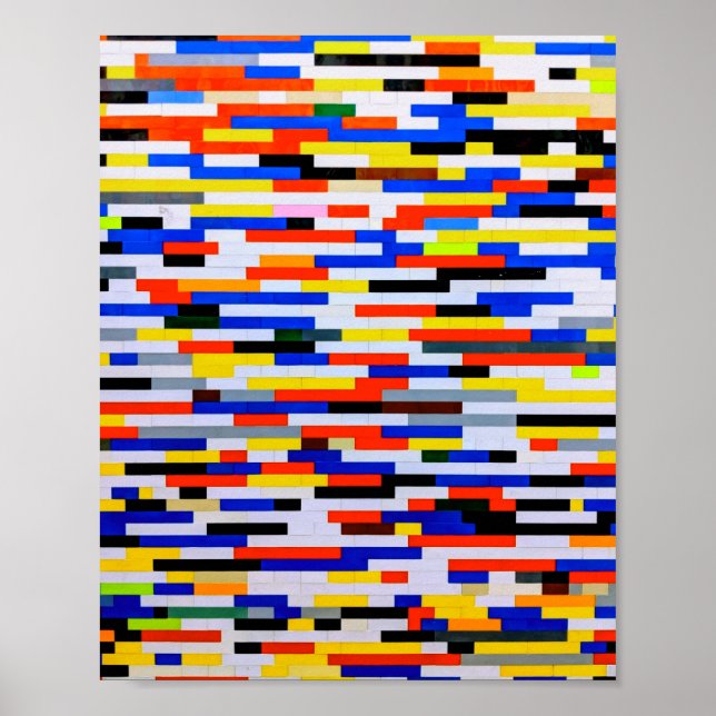 Tile Primary Color Building Blocks Poster (Front)