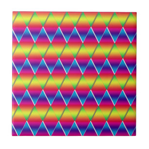 Tile - Rainbow Diamonds