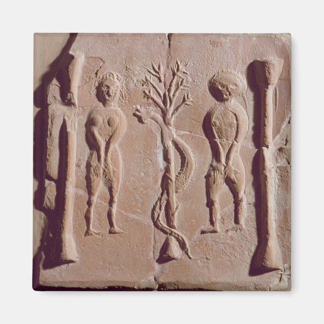 Tile representing Adam and Eve, Roman Magnet (Front)