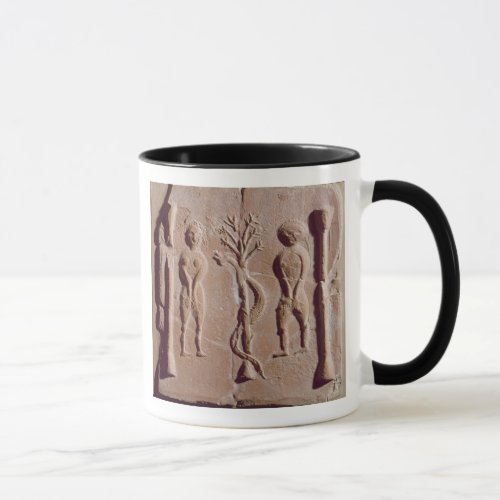 Tile representing Adam and Eve Roman Mug