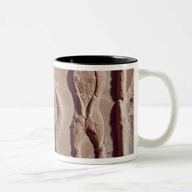 Tile representing Adam and Eve, Roman Two-Tone Coffee Mug (Right)
