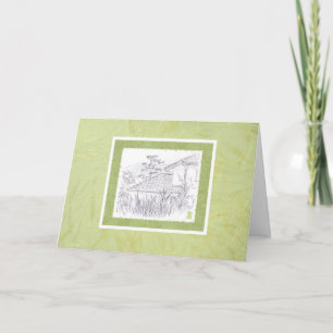Tile Roofed House Welcome! Card