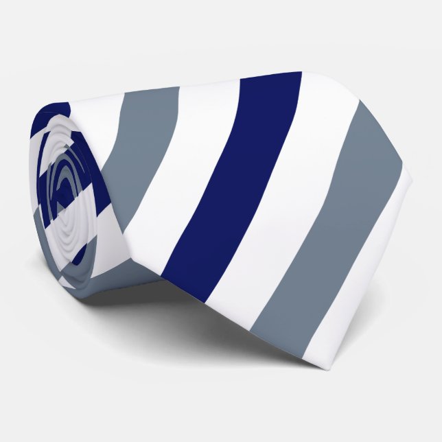 Tile-SQ-Stripe-Diag-White-NavyBlue-5c-TRANSXL-2x-s Neck Tie (Rolled)