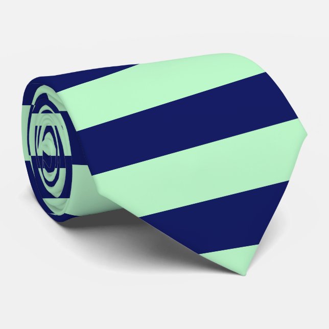 Tile-SQ-Stripe-TRANSXL-NavyBlue-08105c-2X-Horiz .p Neck Tie (Rolled)