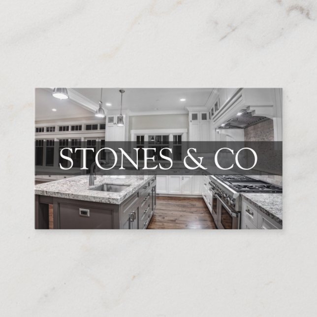 Tile Stone Granite Marble Construction Business Bu Business Card (Front)