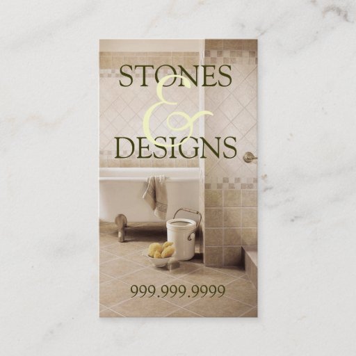 Customizable Tile Stone Granite Marble Construction Flooring Business Card Templates