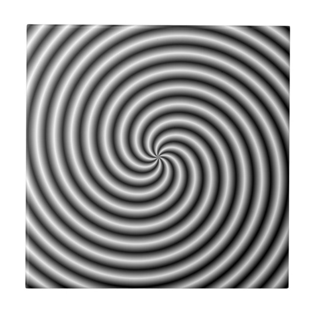 Tile   The Swirl in Black and White (Front)