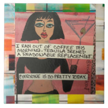 Tile-trivet-wall art ceramic tile