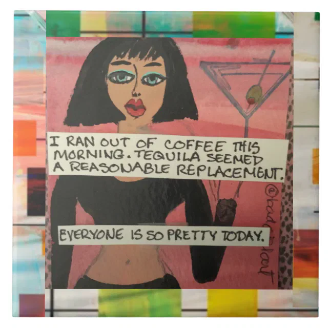 Tiletrivetwall art ceramic tile Zazzle