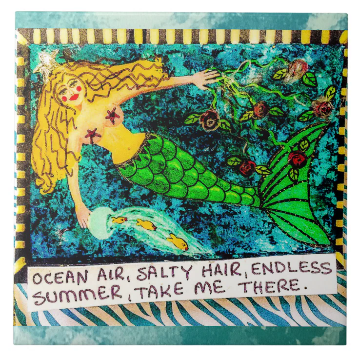 Tiletrivetwall art ceramic tile Zazzle