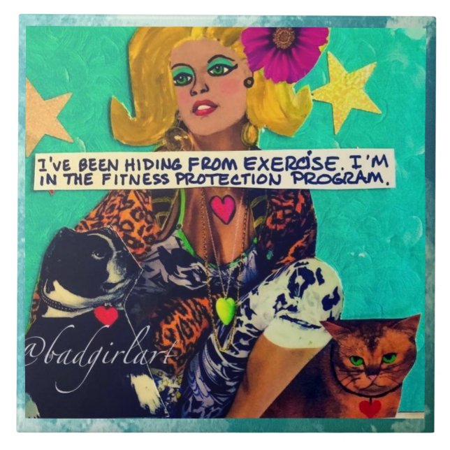 Tile-trivet-wall art ceramic tile (Front)