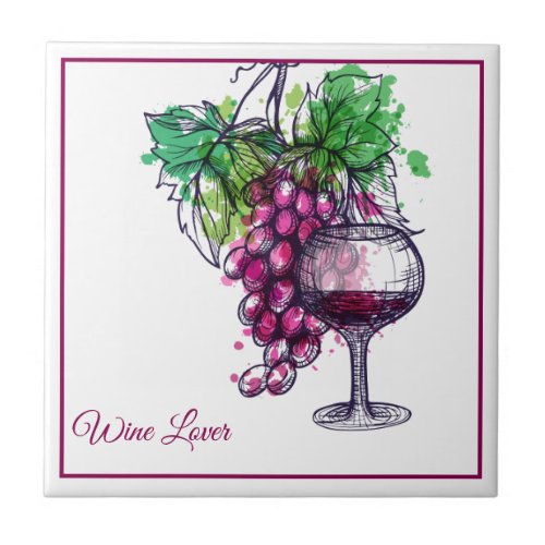 Tile Trivet_Wine Lover