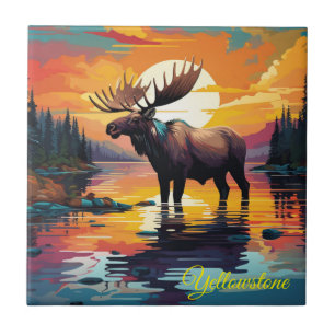 Tile Trivet-Yellowstone Moose