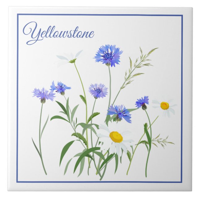 Tile Trivet-Yellowstone Wildflowers (Front)