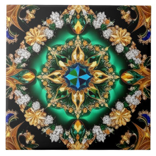 Tile with Brazilian Colors modern Design