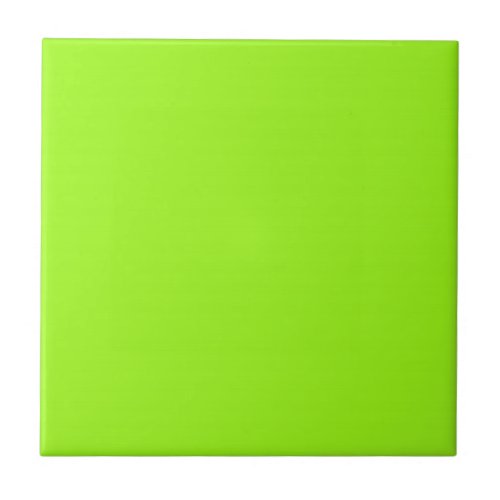 Tile with Bright Neon Chartreuse Green Background