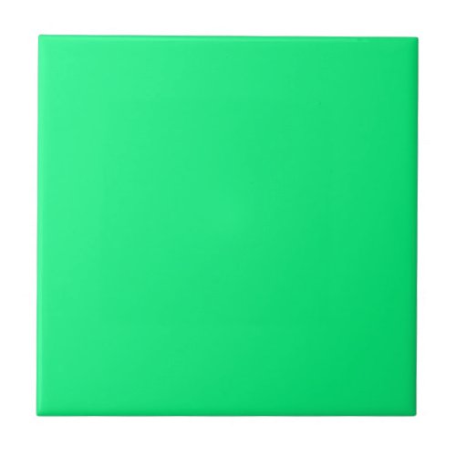 Tile with Bright Neon Green Background