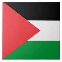 Tile with flag of Palestine