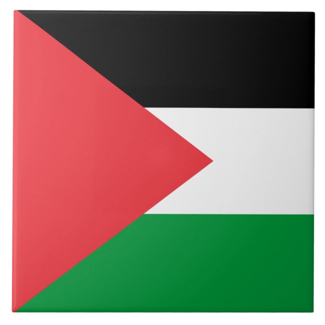 Tile with flag of Palestine (Front)