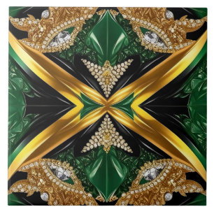 Tile with Jamaican Colors modern Design
