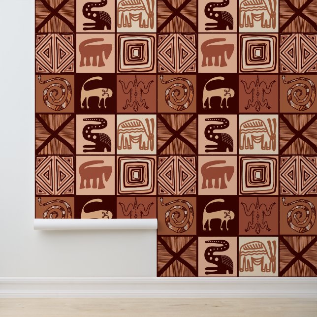 tiled African style themed Wallpaper (Application)