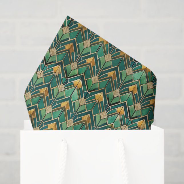 Tiled Art Deco pattern  Tissue Paper (Gift Bag)