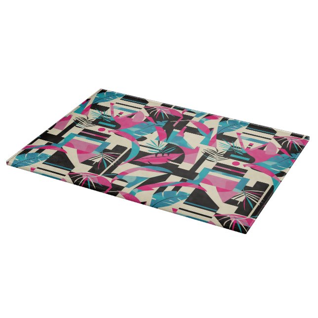 Tiled beach house Miami style Cutting Board (Corner)