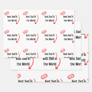 Tiled Best Father's Day wrapping paper Dad gift