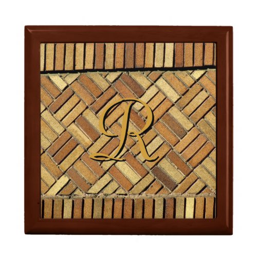 Tiled Box _ Brick Wall with Monogram