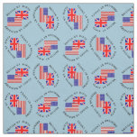 Tiled British by Birth American by Choice  Fabric