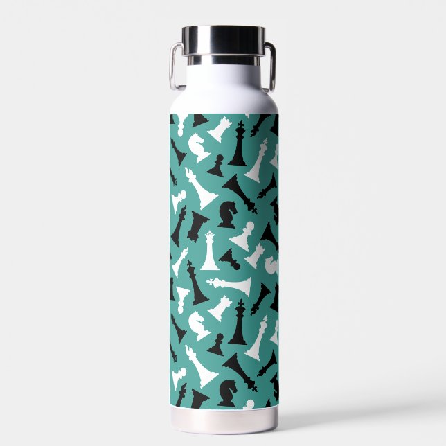 Tiled Chess Pieces Thor Copper Vacuum Insulated Water Bottle (Front)