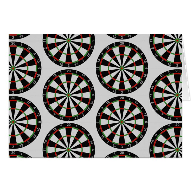Tiled Darts Target Pattern Cards (Front Horizontal)