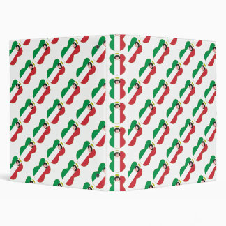 Tiled Flag of Italy Angel 3 Ring Binder