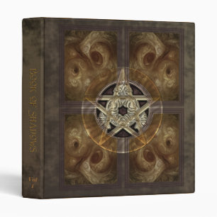 Tiled Fractal Pentacle Book of Shadows 1" Binder