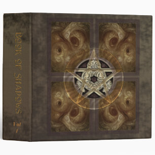 Tiled Fractal Pentacle Book of Shadows 2" Binder