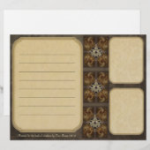 Tiled Fractal Pentacle Keepsake Paper (Front/Back)